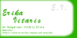 erika vitaris business card